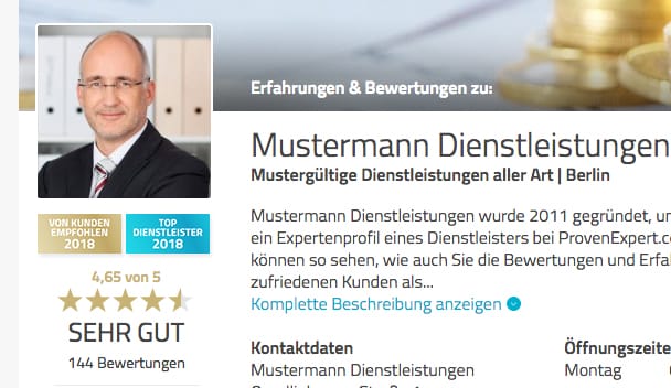 ProvenExpert Auszeichnungen