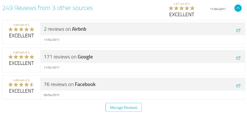 We will contact you per email and external ratings sources and ratings will be aggregated on your profile after the ProvenExpert team conducts its check.