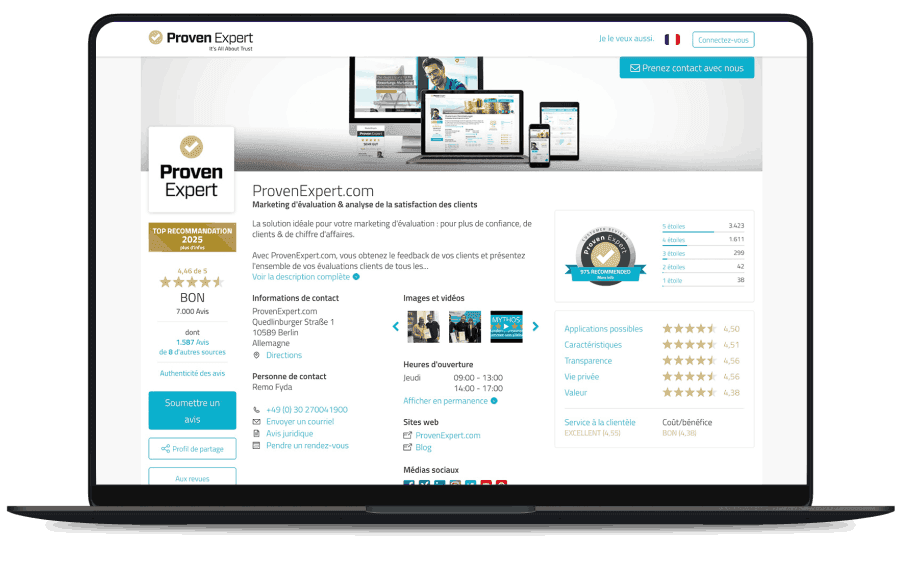 Profil de ProvenExpert.com